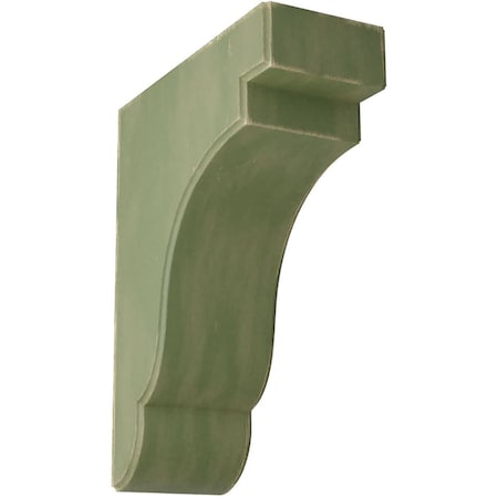 Ekena Millwork 3 1/2"W x 8 1/2"D x 11"H Bedford Wood Vintage Decor Bracket, Restoration Green BKTWD04X09X11BEGR